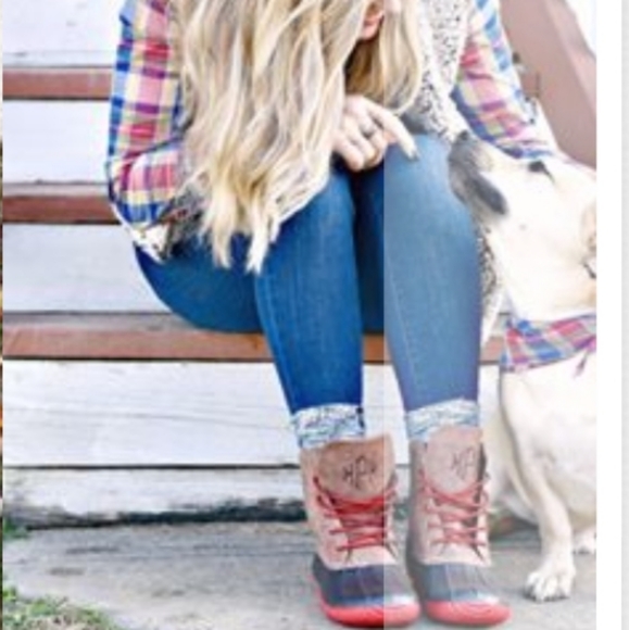 OUTWOODS Duck Boots by Rain Faux Leather Waterproof Rubber Ankle lBoots … - Picture 10 of 12